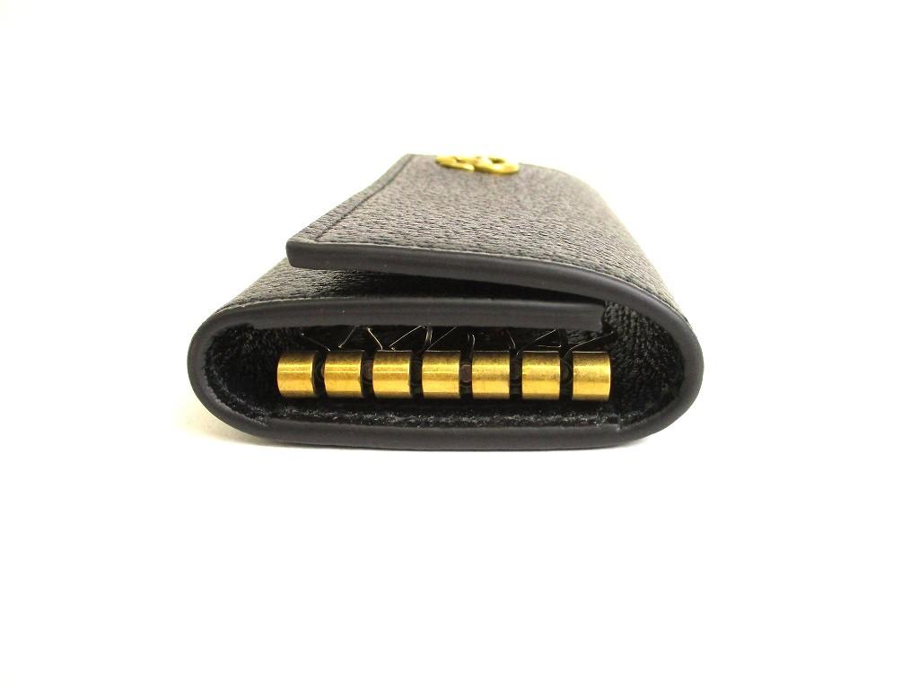 Authentic GUCCI GG Marmont Black Leather 6 Pics Key Cases #9660  Refurbished