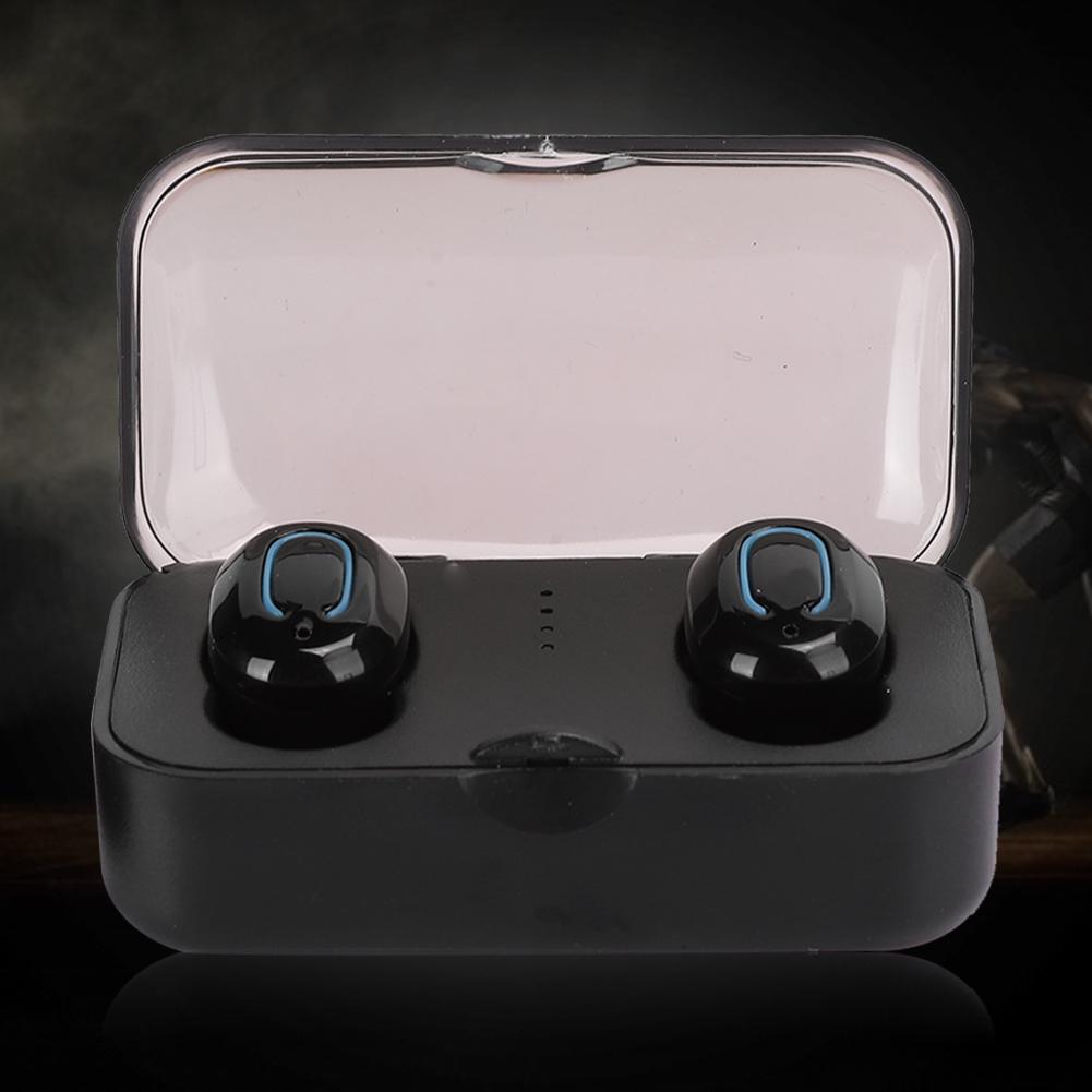 TI8S Wireless Bluetooth Earphones Portable Mini Sports Headsets with Charging BoxBlack