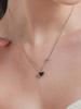 Noonoo Fingers [Surgical] Black Heart Ball Necklace