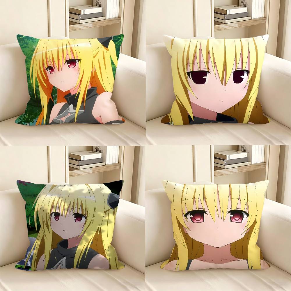 1pc Golden Darkness Anime Characters Pillow Case Fashion Square Pillowcase Bedroom Sofa Room Ins Decoration Leisure