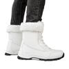 Warm Snow Boots Couple Winter Velvet Thickened Leather Medium Boots Waterproof and Non-slip Outdoor Skiing