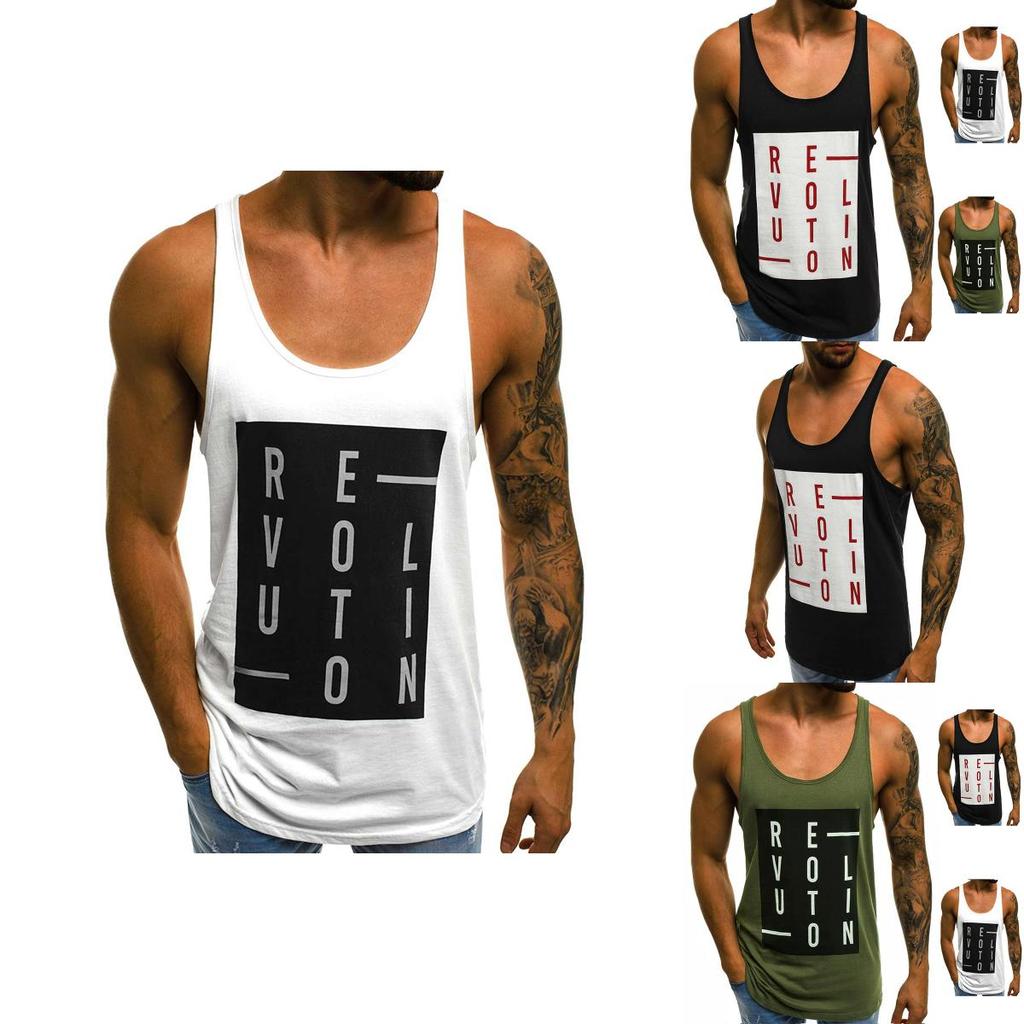 Premium Men's Casual Sleeveless Tank Tops With Square Neck Sports Undershirt