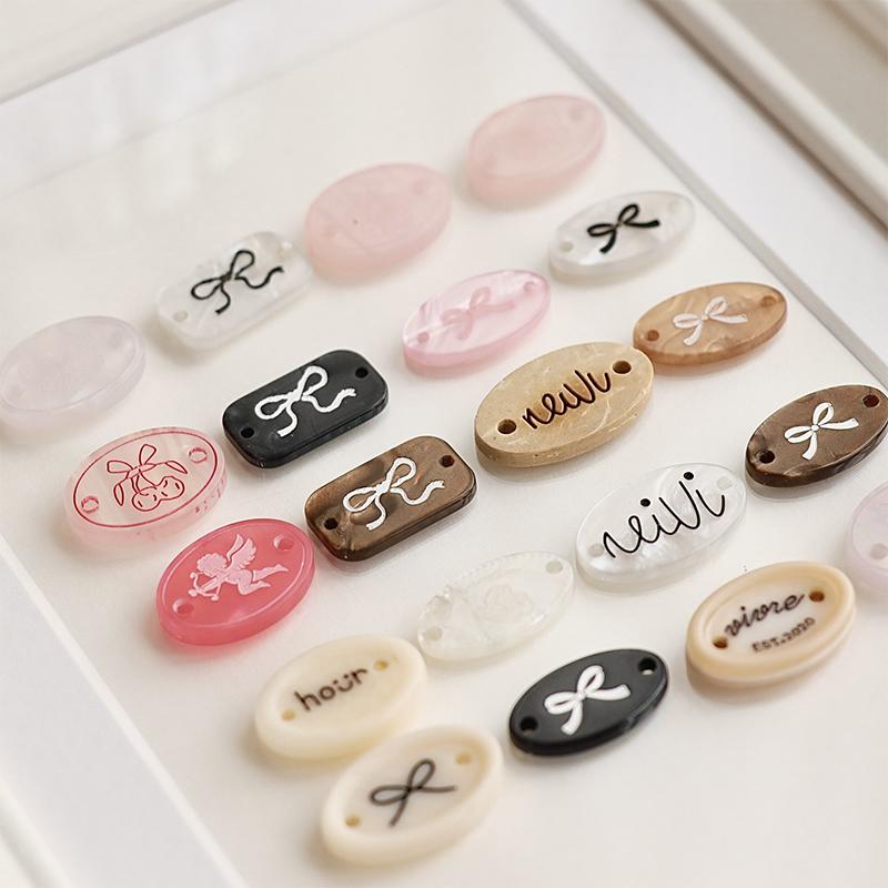 Elliptical Tag Button Collection Diy Sewing Accories Handmade Jewelry Decorative Buttons Clothing Jewelry Accessories