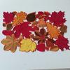 Brown Maple Design Maple Leaf Table Runner Autumn Colors Harvest Theme Table Cloth Flocked Texture Embroidered Table Runner