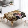 Tiger Lion Jungle Animal Tablecloth Outdoor Camping  Party Restaurant Table Decoration Waterproof Kitchen Home Decor