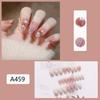 24PCS Fake Nails Long Square Press On Nails False Nails Patch French Style Shiny Wearing Nail Sticker for Nail Art Starters