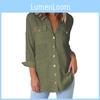 Luxurious Fashion Autumn Pocket Long Sleeve Casual Chiffon Women's Shirt Top