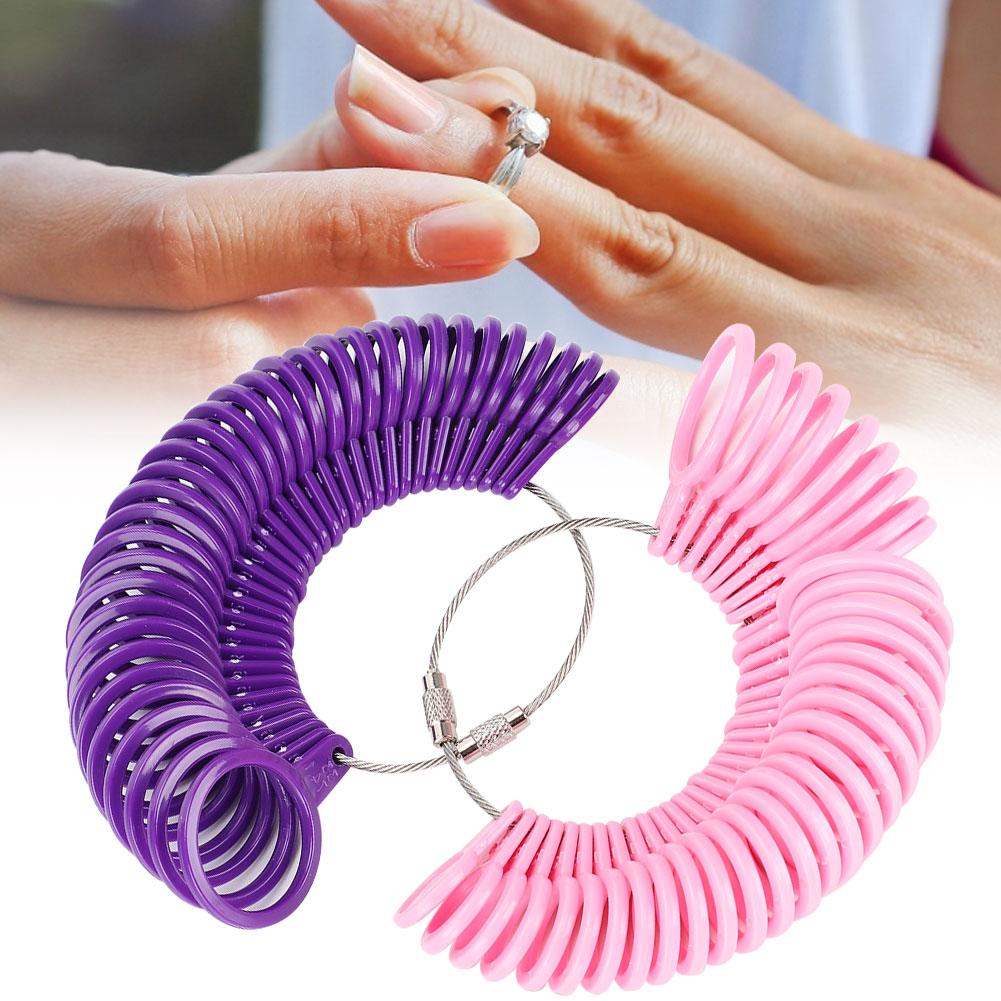 4 Stück Ringgrößenmesser Messwerkzeug Zubehör Finger messen Verstellbar Abnehmbar