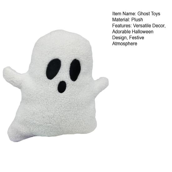 Plyšová hračka duch Halloween dekorativní polštářek pro domácí rozkládací pohovku Ghost Plushie rekvizita na slavnostní párty