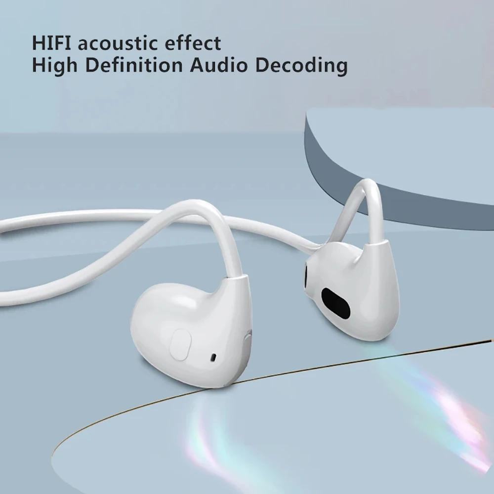 Bluetooth 5.3 Kopfhörer Ohrbügel Drahtlose Kopfhörer HiFi Stereo Geräuschunterdrückung Ohrstöpsel Sport Headset für Smartphones