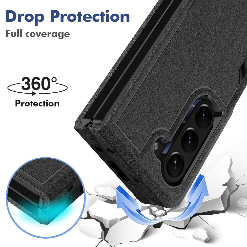 

Shockproof Case for Samsung Galaxy Z Fold5 5G PC+TPU Slim Cover Anti-Drop Phone Case Black
