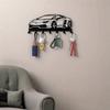 Modern Black Metal Key Holder Wall Mount Entryway Organizer Car Keys Mail Rack Hallway Front Door Foyer Home Decor Durable Sleek Wall Hooks