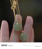 Hetian Jade Necklace: 2025 Women's Jade Pendant Choker with Peace Buckle Clavicle Chain In New Chinese Style