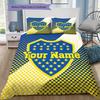 Boca Juniors Custom Name Pattern Bedding Quilt Set Quilt Cover Pillowcase Home Birthday Gift(1 * duvet cover + 2 * pillowcase, without core)