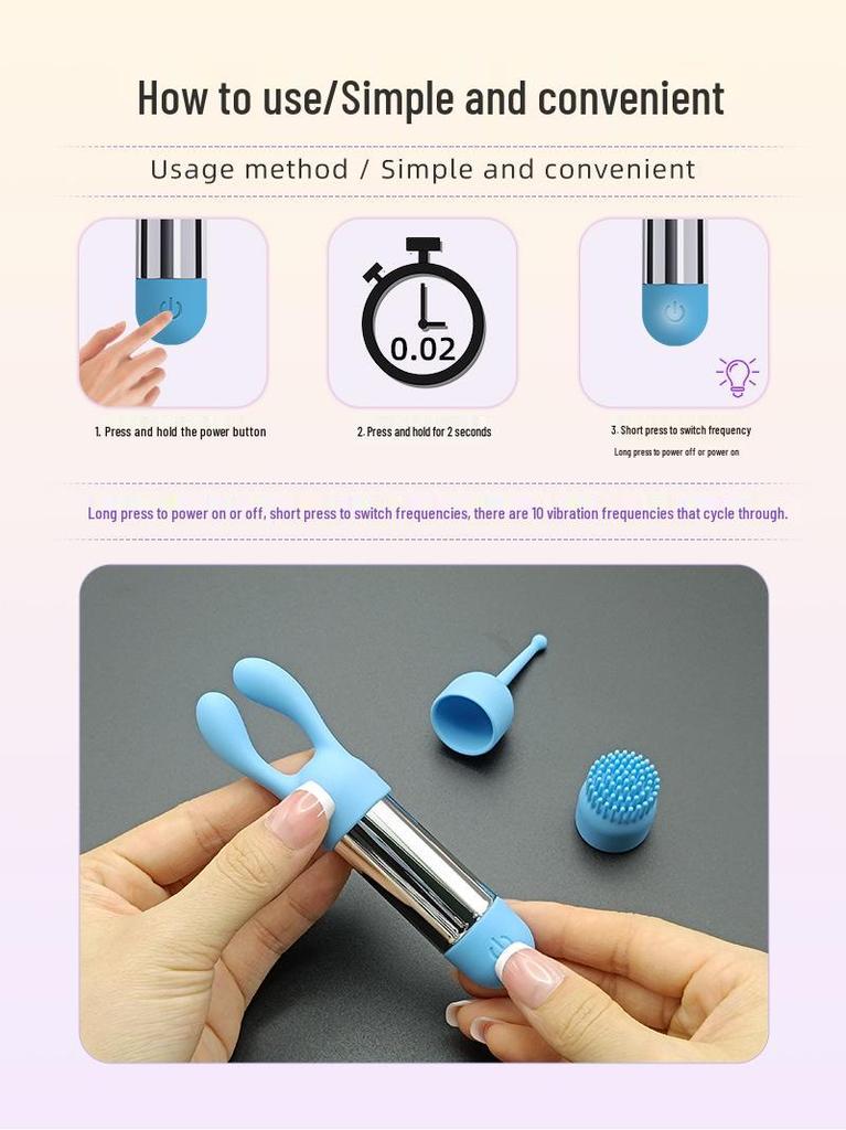 Detachable Erotic Massage Headgear: Versatile Female Bullet Vibrator with Three Styles