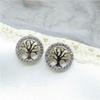 1 Pair of Life Tree Fashionable, Simple and Elegant Fashion Earrings, Lightweight and Luxurious Synthetic Zircon, Suitable for Daily Wear