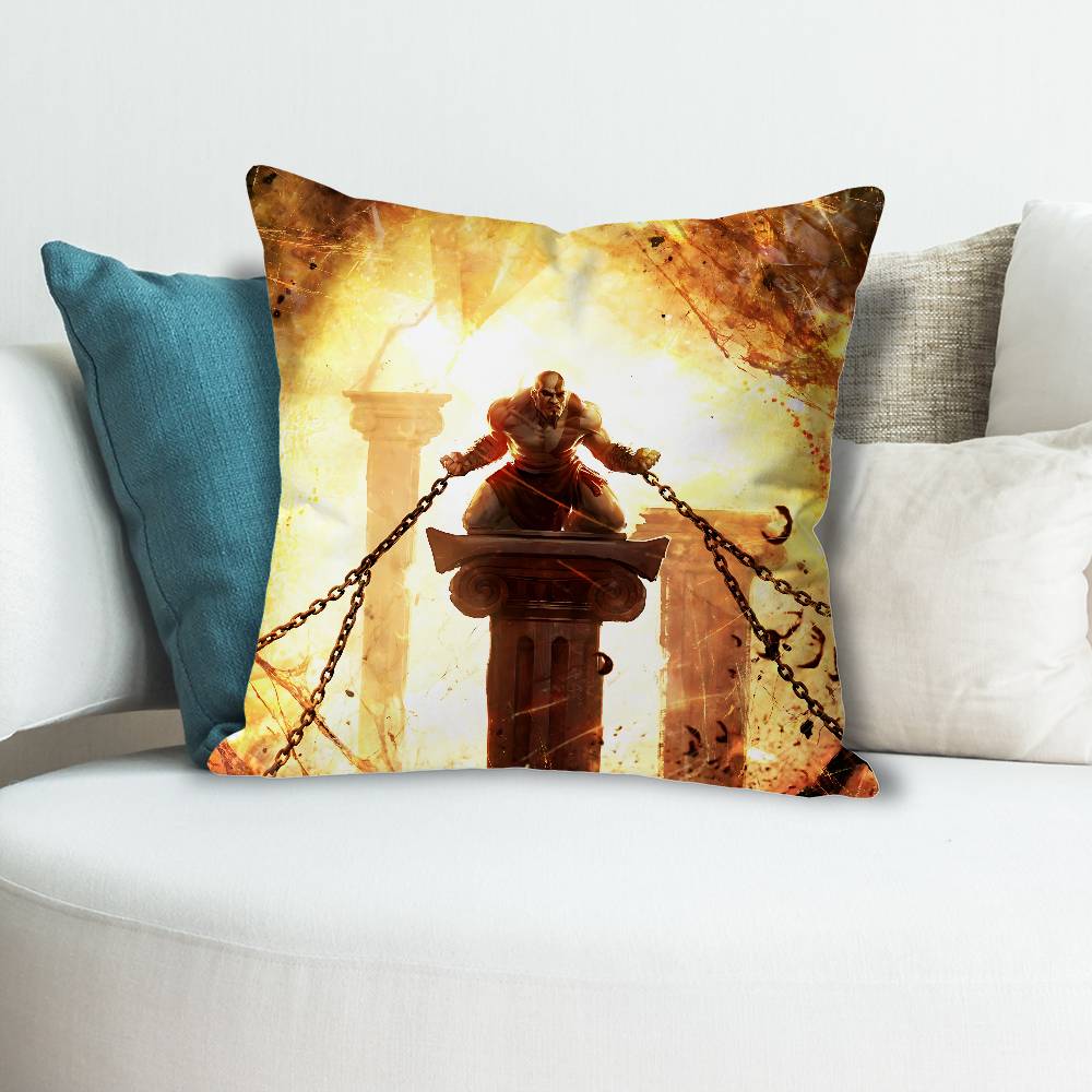 Game GGod of WWar Anime Celebrity Merchandise AllMatch Printed Pillow Case Sofa Car Office Room Decoration Protector
