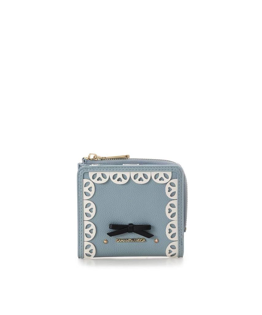 Samantha Vega In Bifold Light Blue "Alice Wonderland" Wallet,