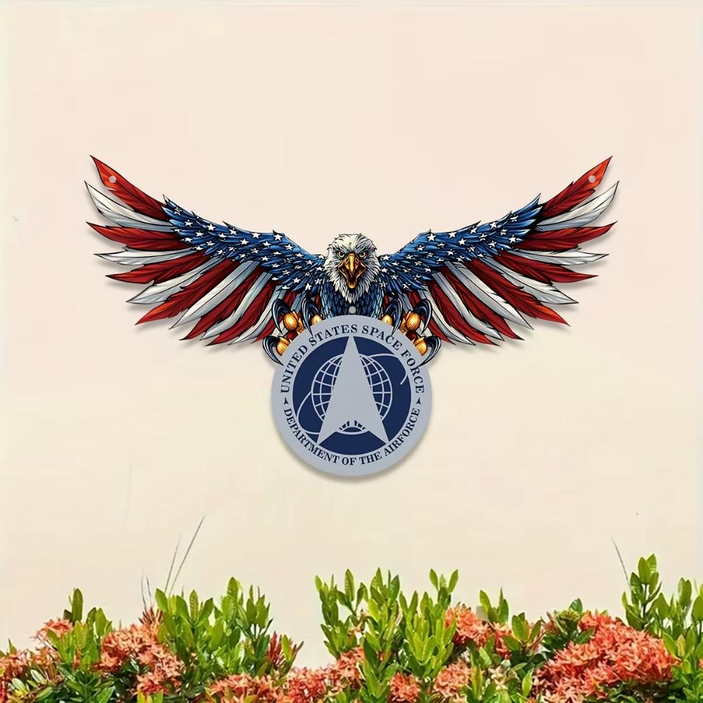 One piece, laser engraved flat UV printing metal US Navy Eagle flagship decorative painting Eagle silhouette art creative home