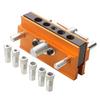 Self Centering Doweling Jig Kits Adjustable Width Dowel Jig Kits for Straight Hole Joiner Set 6 Bushings 3 Size Drill Bits