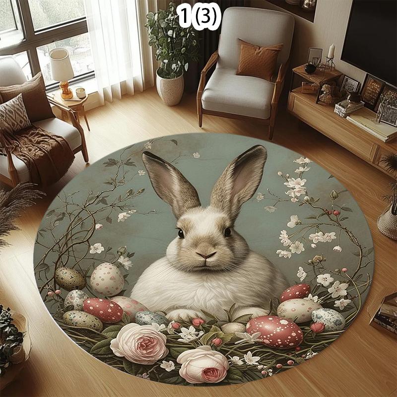 Sun Round Rug Spiritual Floor Carpet Moon Non Slip Circle Rugs Mystic Anti Slip Mat Solid Area Rugs Beige Rug For Living Room