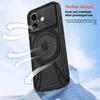 For iPhone 17 Case Magnetic Case Hollow Heat Dissipation PC+Silicone Phone Coverr