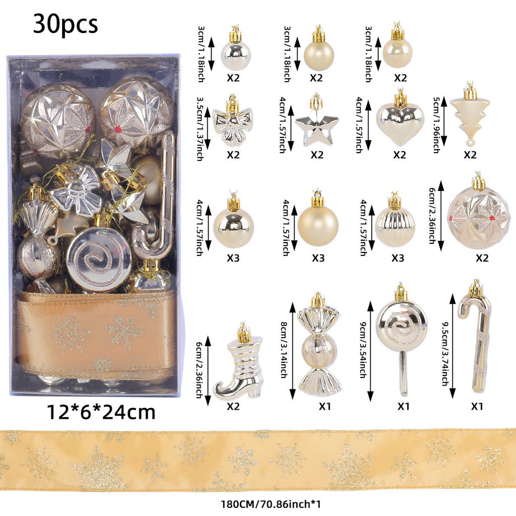 Christmas Balls Ornaments Delightful Classic Gift Set Shatterproof Plastic Decor for Xmas Tree Holiday Wedding Party Decorations