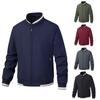 Men's European & American Size Spring/Autumn Baseball Collar Flight Jacket