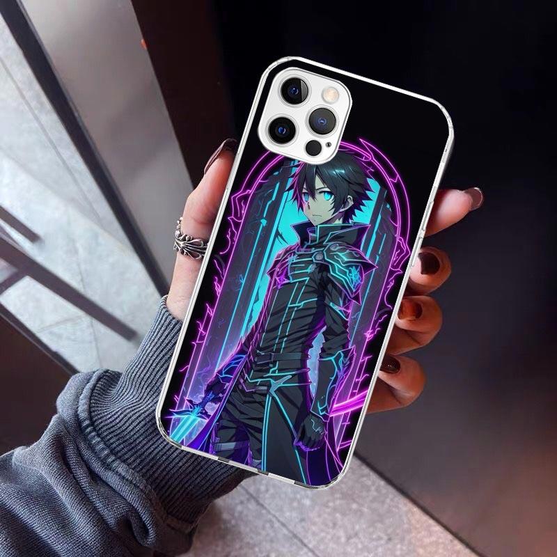 Sword Art Online Kirito Phone Case For iPhone 17 Air 11 13 Mini 14 15 Plus 16 12 Pro Max 16E SE 7 8 Pattern Soft TPU Back Cover