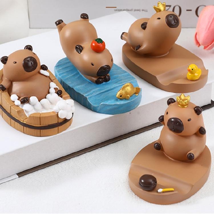 Capybara Desk Statue Phone Holder Stand, Enhances Reading and Entertainment Experience
