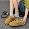 2025 new matte leather Velcro Kapibara big head casual board shoes Dexun shoes flat single shoes women