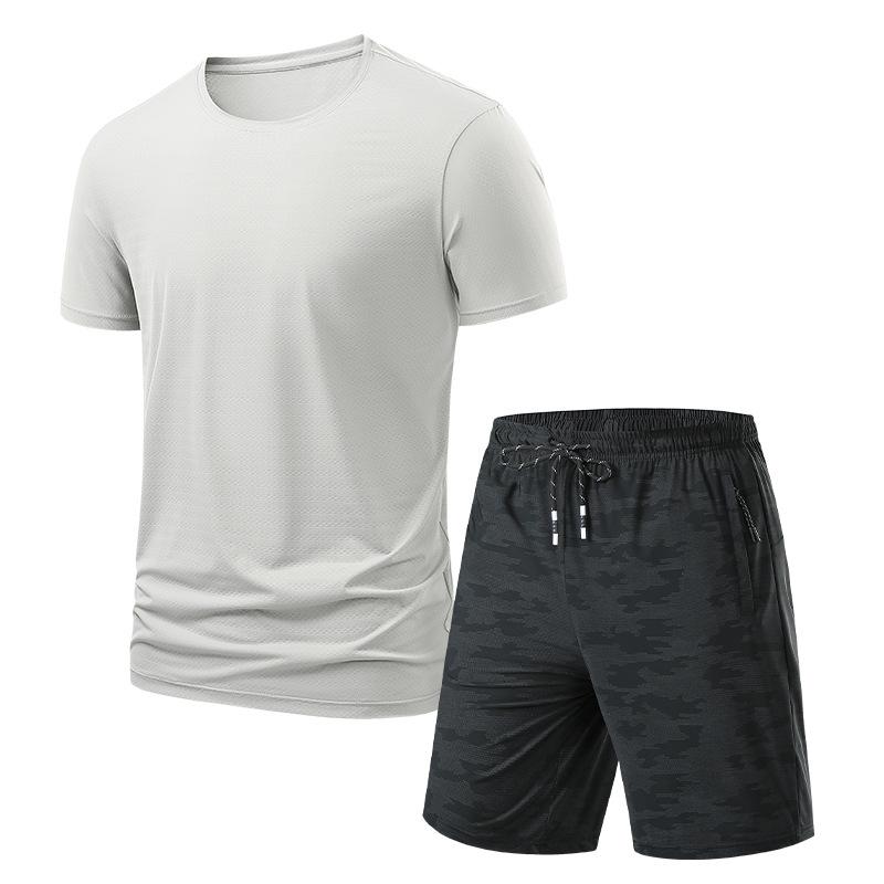 Breathable Sports Suit T-shirt Men's Shorts Casual Two-piece Suit Men's Lightweight Breathable Quick-drying