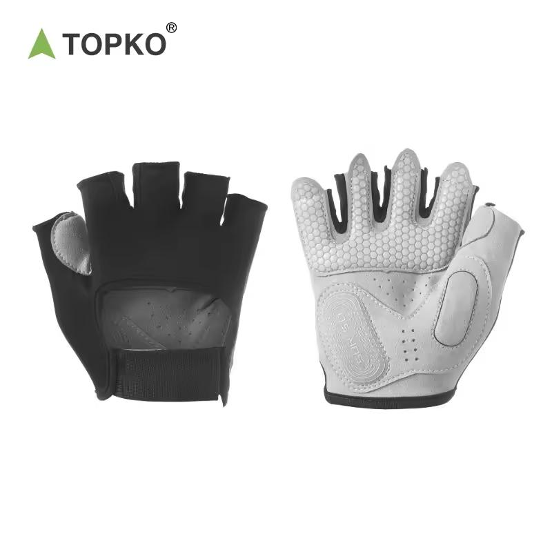 TOPKO in Stock Unisex Gym Fitness Gloves Anti slip Durable Outdoor Fitness Gloves S чёрный
