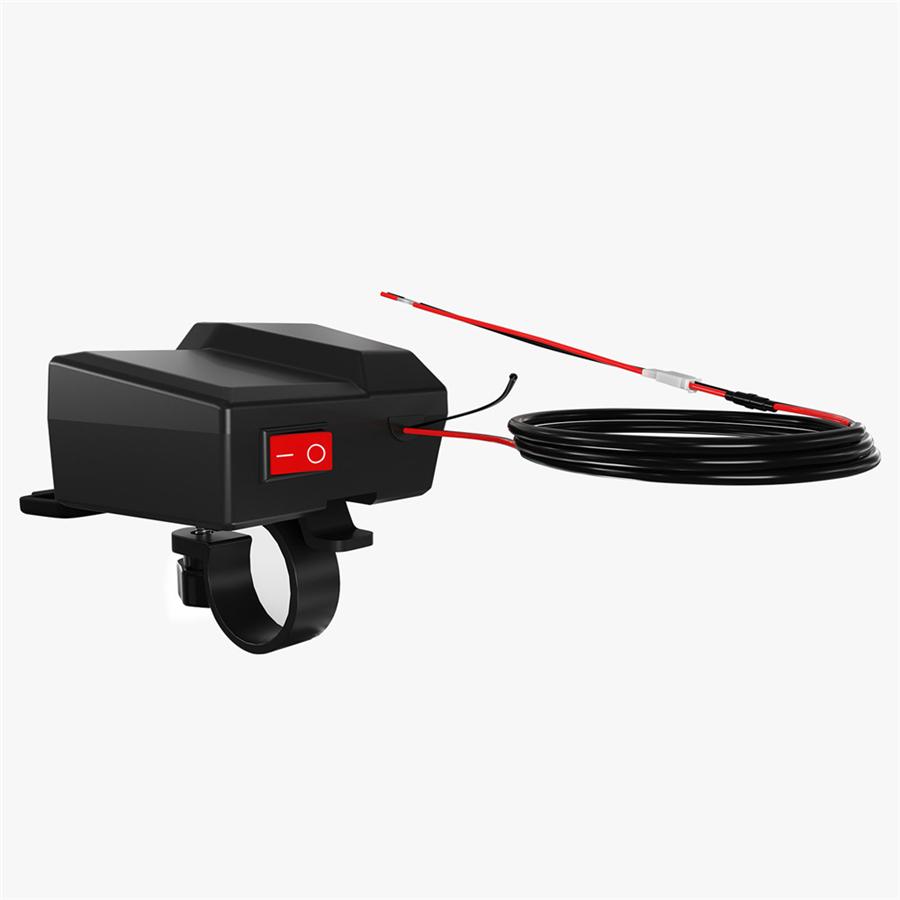 Motorcycle USB+Type-c Port Mobile Phone Charger With Temperature Voltage Display
