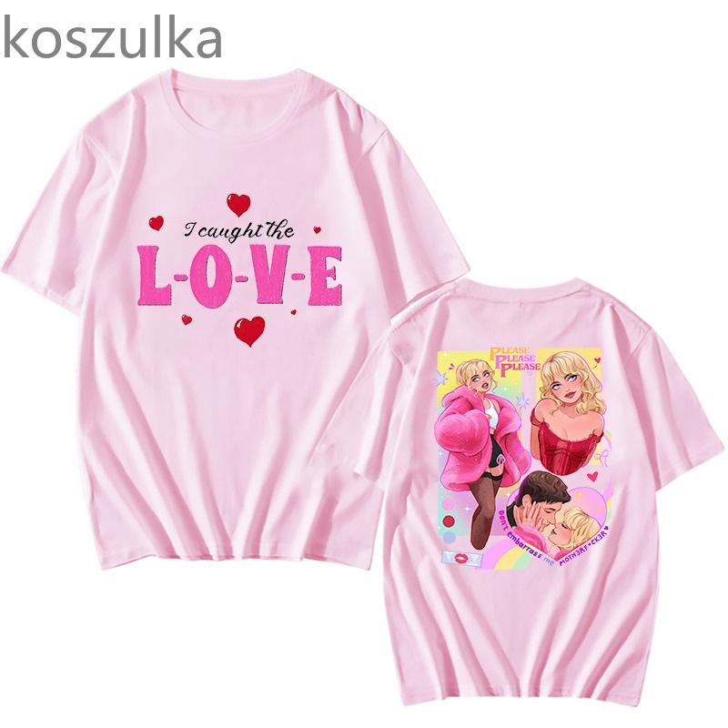 

Сабріна Карпентер Футболки з написом Love Літні Унісекс Модні Футболки Бавовняні Футболки Чотири Сезони Манга Комікс Streetwear 3XL
