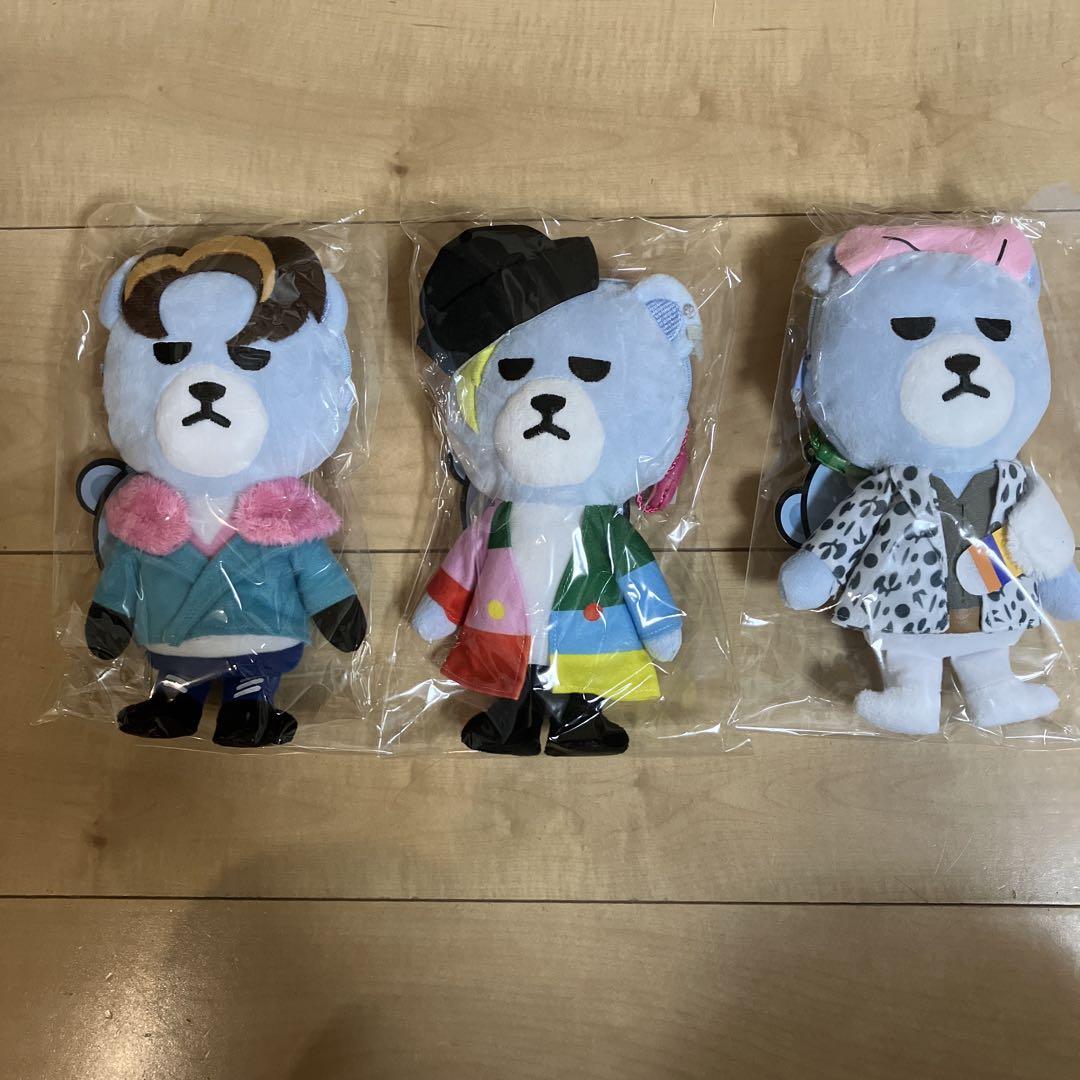 

[USED] KRUNK BIGBANG Pochette Plush Neck Pouch 3 Piece Set