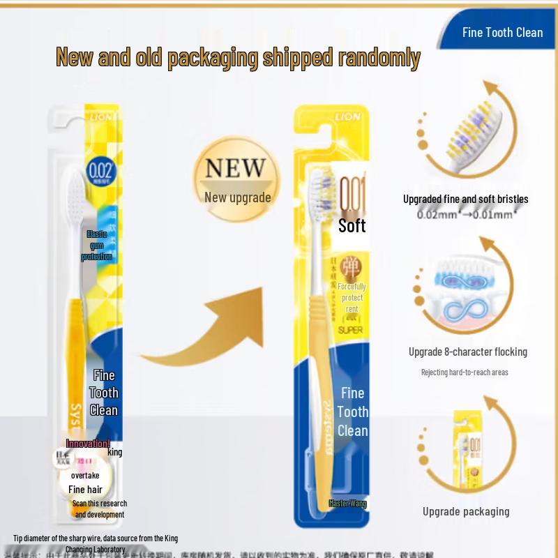 Lion Elastic SUPER Gum Care Toothbrush - Soft Bristles, 2-Pack
