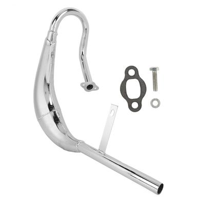 Tubo de Escape para Motocicleta 40mm Diâm. Liga de Alumínio Redução de Ruído Tubo de Escape para Bicicleta Elétrica com Junta Silenciadora Prata