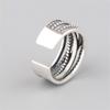 XIYANIKE Silver Color Vintage Multilayer Winding Adjustable Cuff Finger Rings For Women Girl Fashion New Jewelry Party Gift