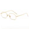 Gafas de Sol Polygonales Para Hombre Con Montura de Metal Y Lentes Rosas Uv400 Para Moda y Viajes