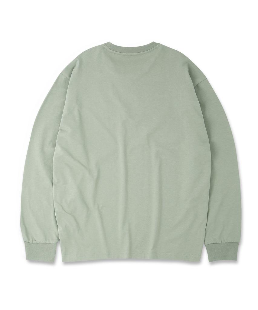 DOLPHIN WAVE APPAREL Dolphin Arch Logo Long Sleeve T-Shirt Light Khaki