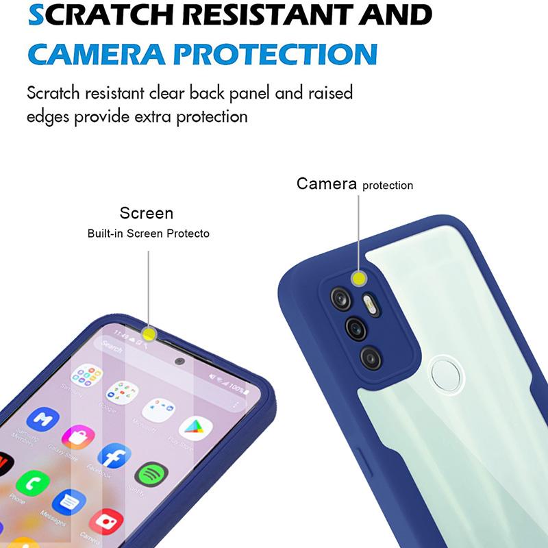 360 Full Body Protection Case For OPPO A2 A5 A9 2020 A15 A32 A33 A35 A36 A52 A53 A54 A55 Double Sided Silicone Shockproof Cover