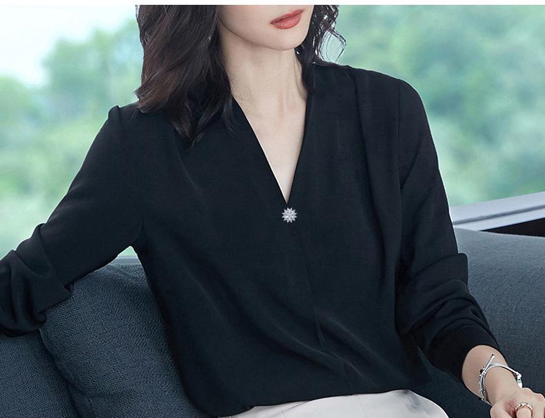 Elegant Zircon Sunflower Brooch: High-End Lapel Pin with Niche Anti-Exposure Button for Women