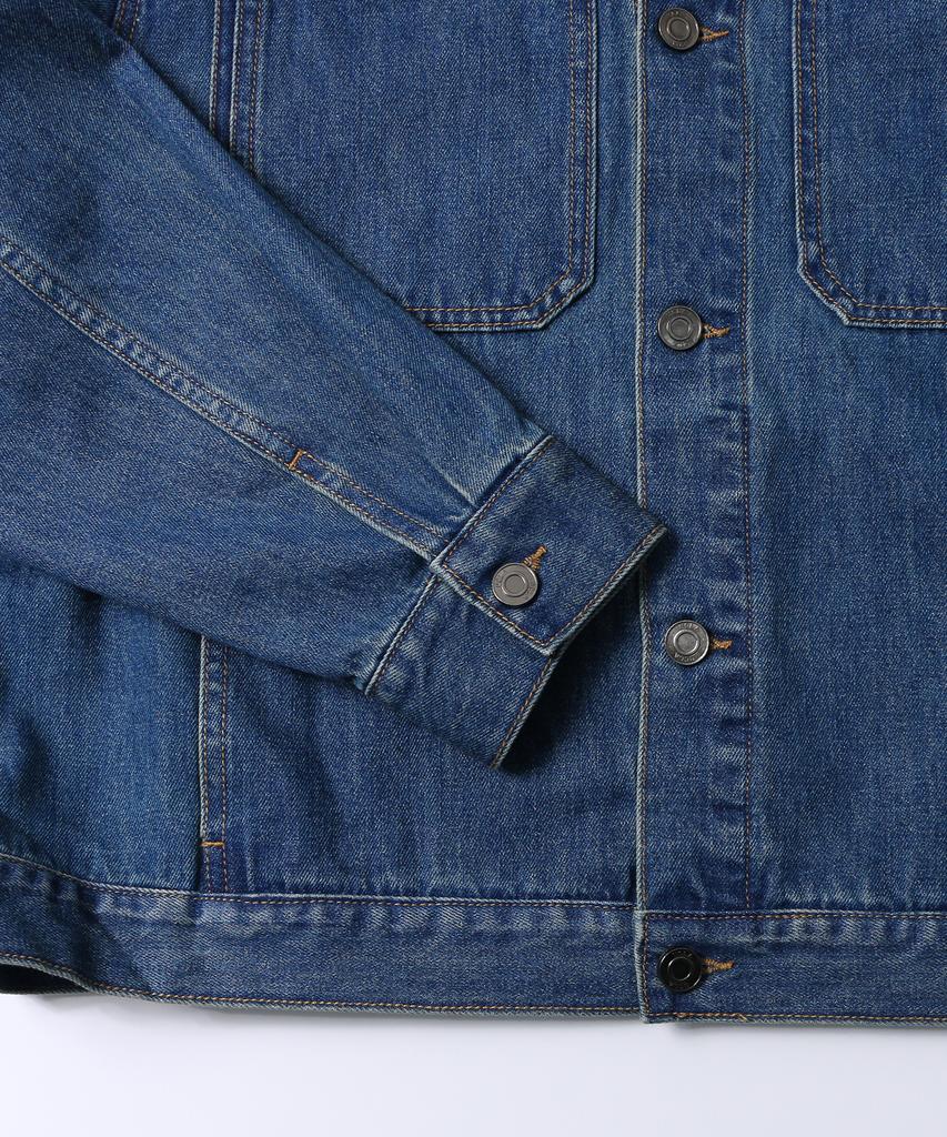 Ucla Unisex Retro Preppy Denim Trucker Jacket [Md-Indigo](Ub9Dj03_05)