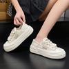 Breathable Lace Front Casual Shoes Comfortable Women's Flats New Arrival Summer  Fashionable White Color Women's Footwear