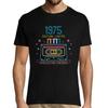 Men's T-shirt - Limited Edition 1975 - 100% Cotton - Short Sleeves - Retro Cassette Design