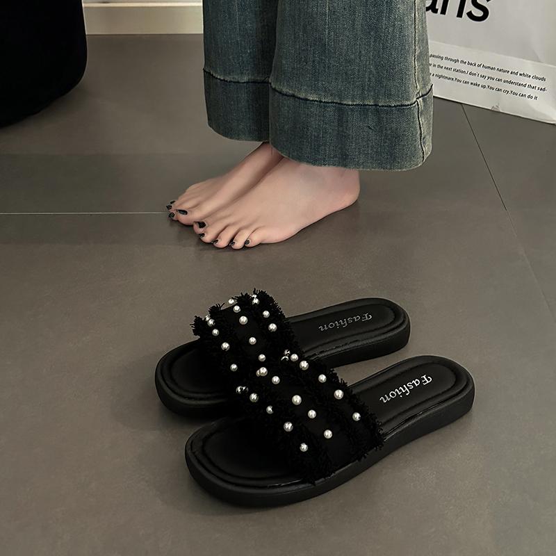 Fashion Shoes Woman 2025 Slippers Flat Luxury Slides Big Size Designer Rubber Slippers Casual Flat Shoes Female Slides Big Size Luxury