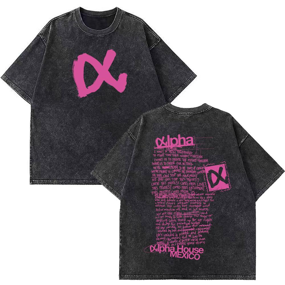 Damen Sängerin Aitana Ocana Tour Retro gewaschene T-Shirts Damen Harajuku lässige T-Shirts Sommer Baumwolle lässige ästhetische T-Shirts