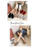 Pantofole da donna in cotone peluche incrociate a punta aperta Autunno/Inverno 2022