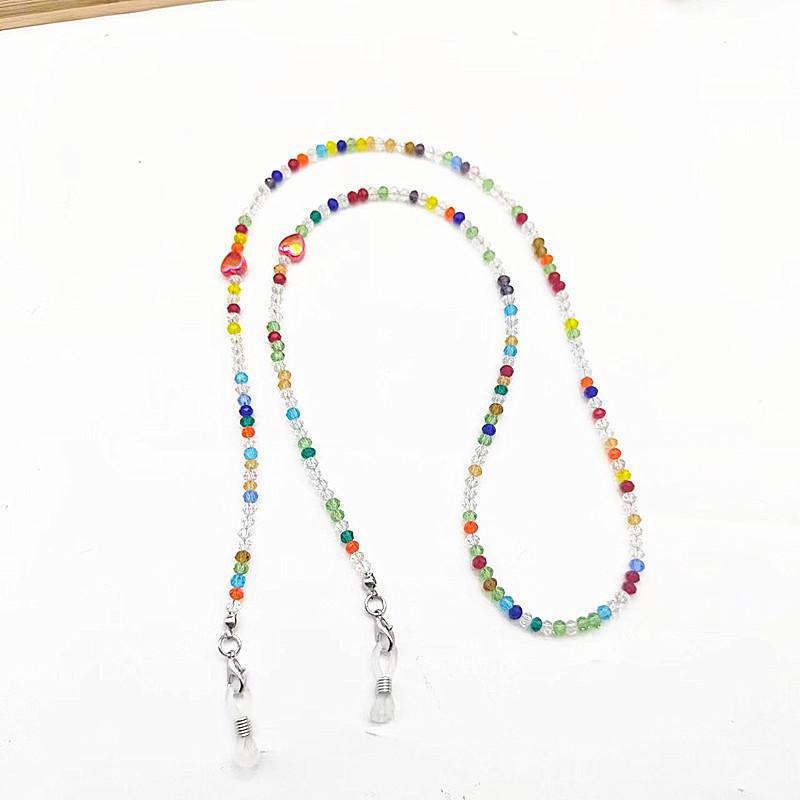 Sommer Xu Lu Mehrzweckkette: Trendige Anti-Verlust-Kette für Sonnenbrillen, Brillen, Hüte - Mit bunten Kristallperlen